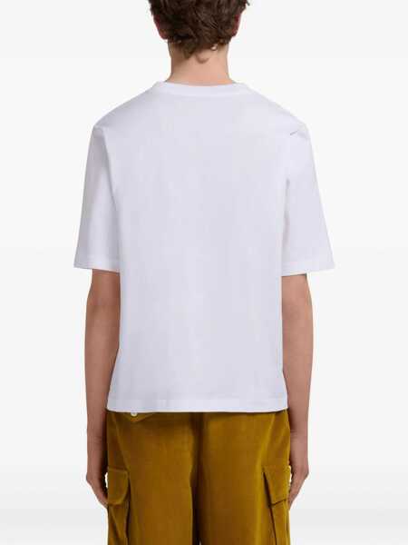 Tricouri Marni Cotton T-Shirt With Maxi Print WHITE Barbati (BM 18406957) 3