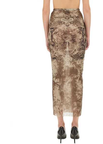 Fuste casual Jean Paul Gaultier Long Mdaillon Skirt NUDE Femei (BM 18406963) 3