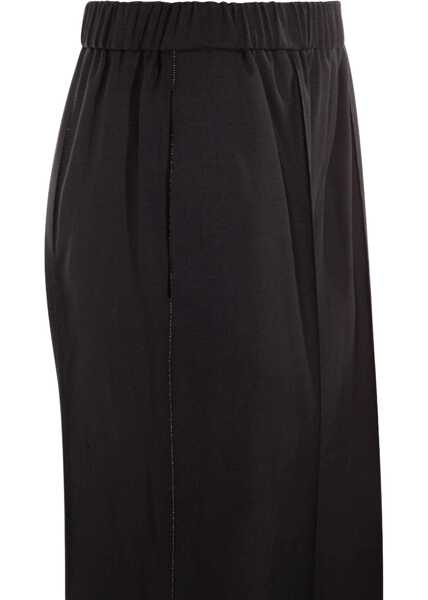 Pantaloni casual Fabiana Filippi Straight Pants BLUE Femei (BM 18406990) 3