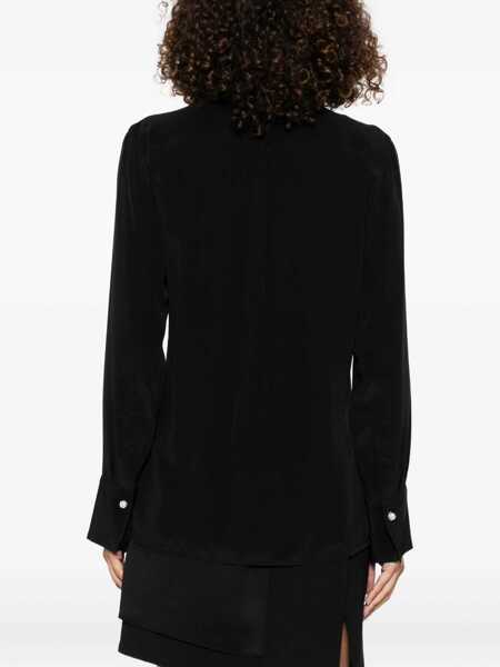 Bluze Victoria Beckham Silk Shirt BLACK Femei (BM 18407035) 4