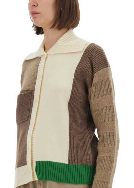 Cardigane Paul Smith Patchwork Cardigan BEIGE Femei (BM 18407041) 4