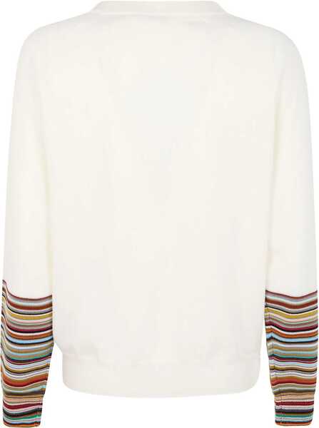 Pulovere casual Paul Smith Signature Stripe Jersey IVORY Femei (BM 18407062) 2