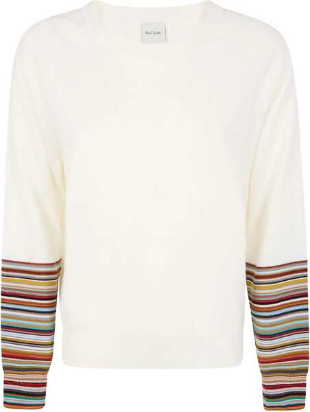 Pulovere casual Paul Smith Signature Stripe Jersey IVORY Femei (BM 18407062) 1