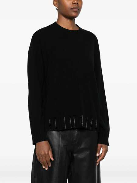 Pulovere Fabiana Filippi Wool, Silk And Cashmere Sweater BLACK Femei (BM 18407065) 3