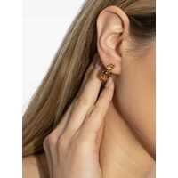 Cercei Dama - Cercei Versace Logo Hoop Earrings GOLD Femei (BM 18407074) - B-mall.ro