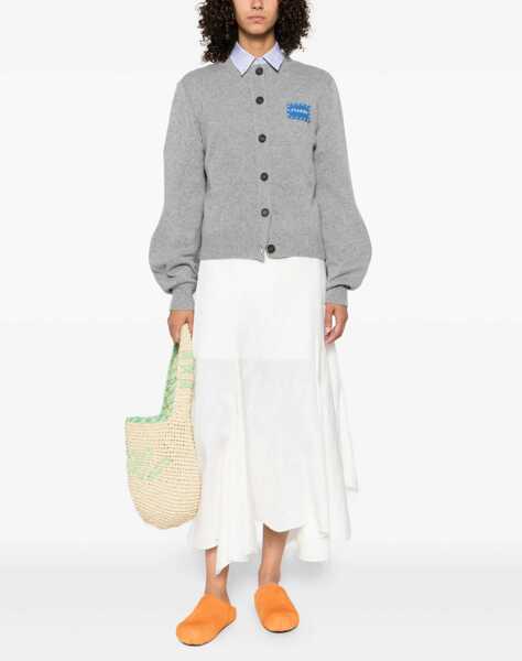 Cardigane Marni Cashmere Cardigan with patch INOX Femei (BM 18407323) 2