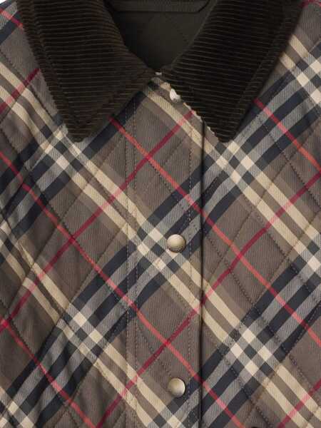 Jachete Burberry Check wadded Jacket MOSS BROWN/INK GREY Femei (BM 18407341) 2