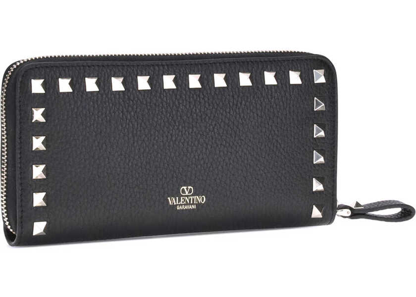 Portofele Valentino Garavani Rockstud Wallet NERO Femei (BM 18407401) 2