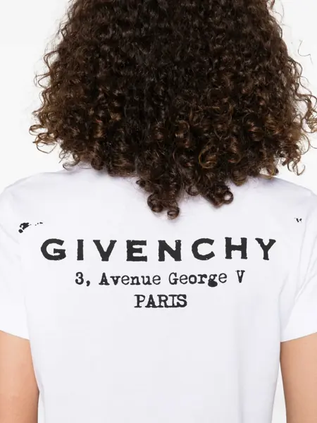 Tricouri Givenchy Logoed T-Shirt WHITE Femei (BM 18407407) 5