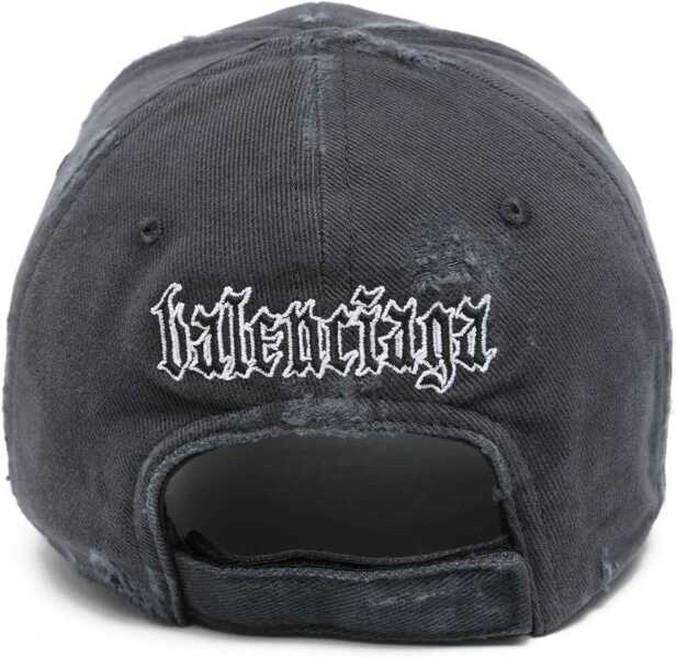 Sepci Balenciaga Script Baseball Hat FADED WASHED BLACK Femei (BM 18407410) 2