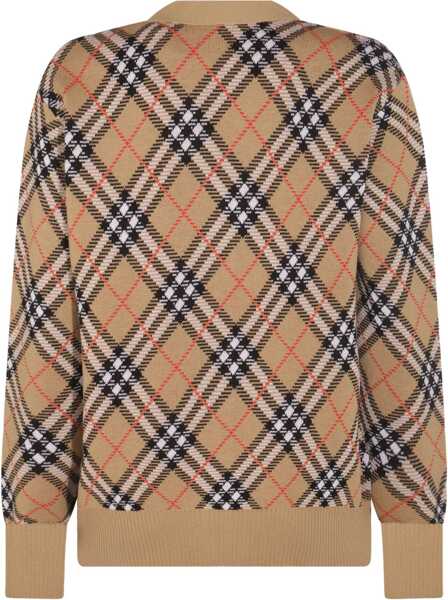 Cardigane Burberry Archivio Check Cardigan SAND/SAND IP CHECK Femei (BM 18407428) 2