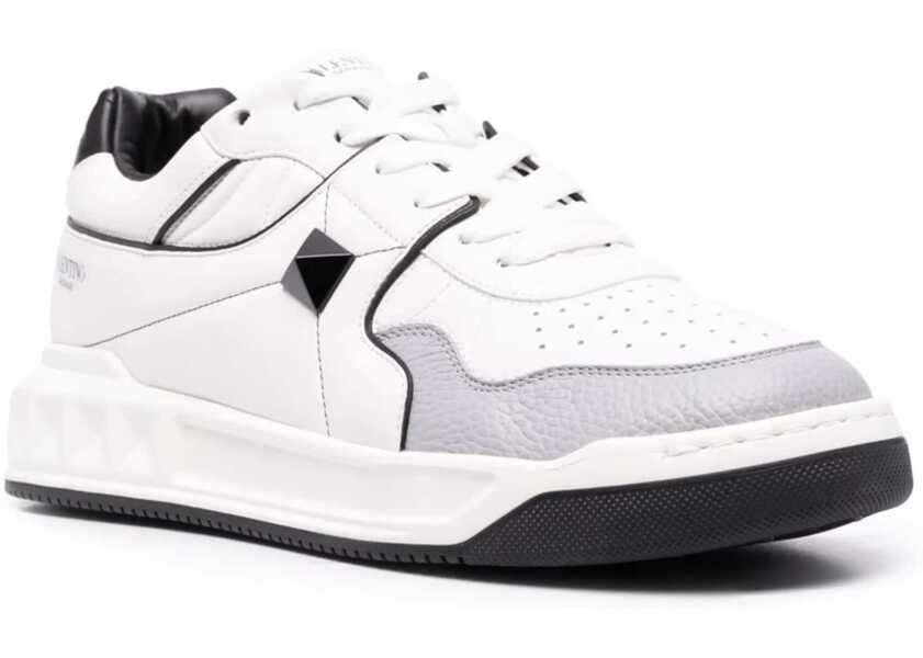 Sneakers Valentino Garavani One Stud Low-Top Sneakers BIANCO-NERO/PASTEL GREY/NERO/BIANCO-NERO Barbati (BM 18407434) 2