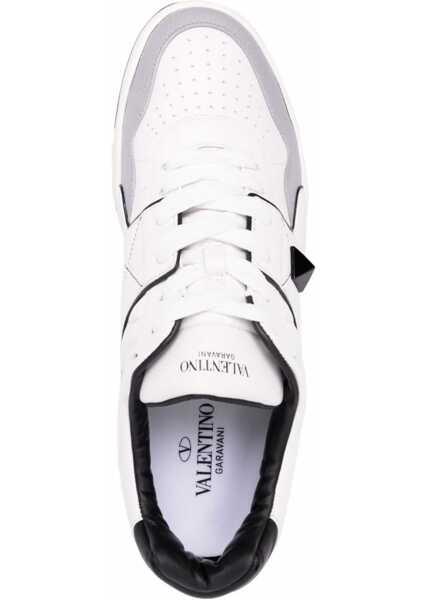 Sneakers Valentino Garavani One Stud Low-Top Sneakers BIANCO-NERO/PASTEL GREY/NERO/BIANCO-NERO Barbati (BM 18407434) 4