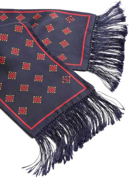 Esarfe Valentino Garavani Silk Scarf NAVY/GIALLO/ROSSO Barbati (BM 18407449) 3