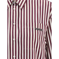 Camasi Brunello Cucinelli Dama - Camasi casual Brunello Cucinelli Striped Shirt PANNA/BORDEAUX Femei (BM 18407458) - B-mall.ro