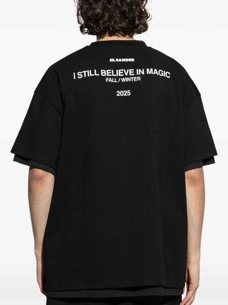 Tricouri Jil Sander Double Layer Cotton T-Shirt BLACK Barbati (BM 18407593) 4
