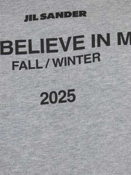 Tricouri Jil Sander Double Layer Cotton T-Shirt GREY Barbati (BM 18407626) 5