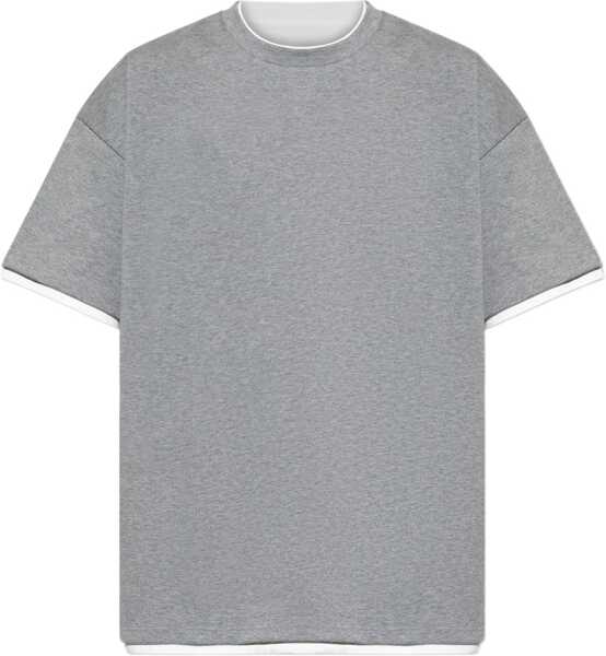 Tricouri Jil Sander Double Layer Cotton T-Shirt GREY Barbati (BM 18407626) 1