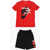 Nike 3 Brand Crew-Neck T-Shirt And Shorts Set With Printed Logo Black