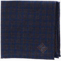Esarfe Gingham Check Motif Wool Pocket Handkerchief Barbati