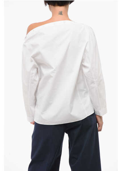 Camasi casual Alaa Popeline Shirt With Buttoned Detail White Femei (BM 18407821) 2