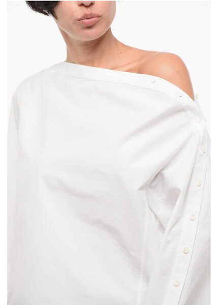 Camasi casual Alaa Popeline Shirt With Buttoned Detail White Femei (BM 18407821) 3