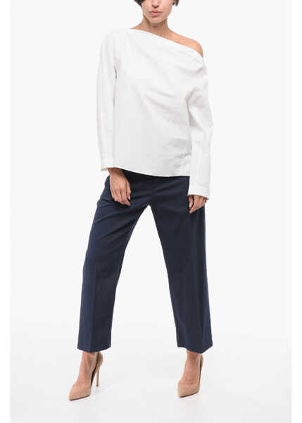 Camasi casual Alaa Popeline Shirt With Buttoned Detail White Femei (BM 18407821) 4