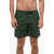 Nike Swim All-Over Monogram Nylon 7 Volley Swim Shorts Green
