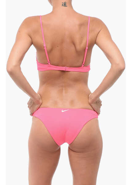 Bikini Nike Swim Solid Color Bikini With Printed Logo Pink Femei (BM 18407839) 2