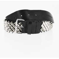 Curele Studded Leather Belt 40Mm Femei