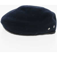 Caciuli Solid Color Wool Felt Basque With Leather Edge Femei