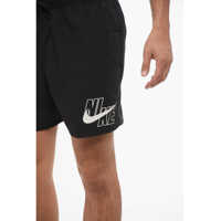 Sorturi de baie pentru Barbati - Sorturi de baie Nike Solid Color Swim Shorts With Printed Logo Black Barbati (BM 18407863) - B-mall.ro