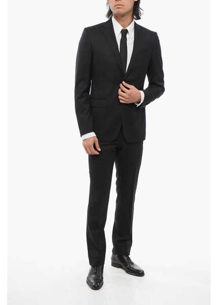 Sacouri CORNELIANI Trend Extra-Fine Virgin Wool Two-Button Blazer Black Barbati (BM 18407872) 4