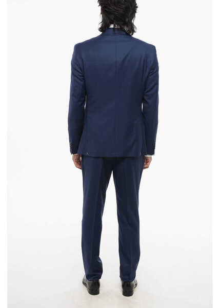 Costume CORNELIANI Cc Collection Virgin Wool Side Vents Notch Lapel 3 Piece Wai Blue Barbati (BM 18408070) 4
