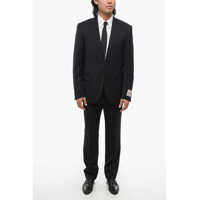 Costume Cc Collection Virgin Wool Side Vents Flat Front Pants 2-Butt Barbati