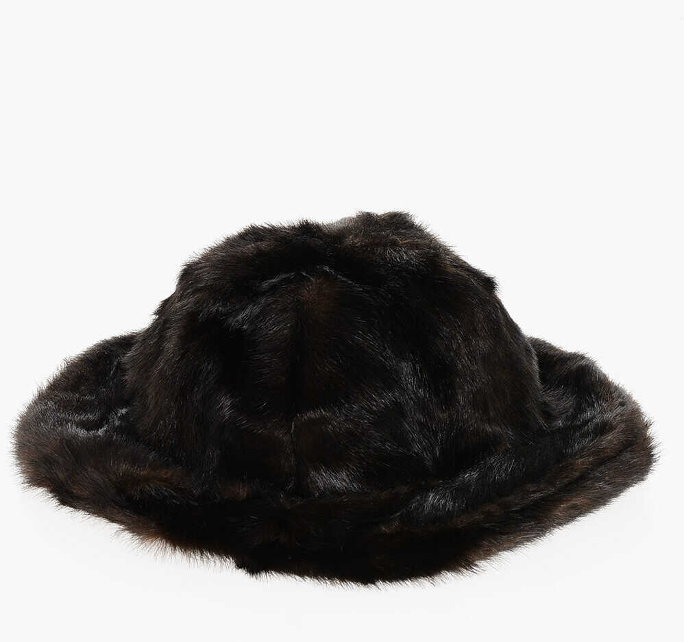 Caciuli DSQUARED2 Faux Fur Bucket Hat Brown Barbati (BM 18408100) 2