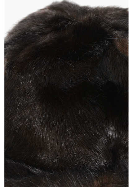 Caciuli DSQUARED2 Faux Fur Bucket Hat Brown Barbati (BM 18408100) 3