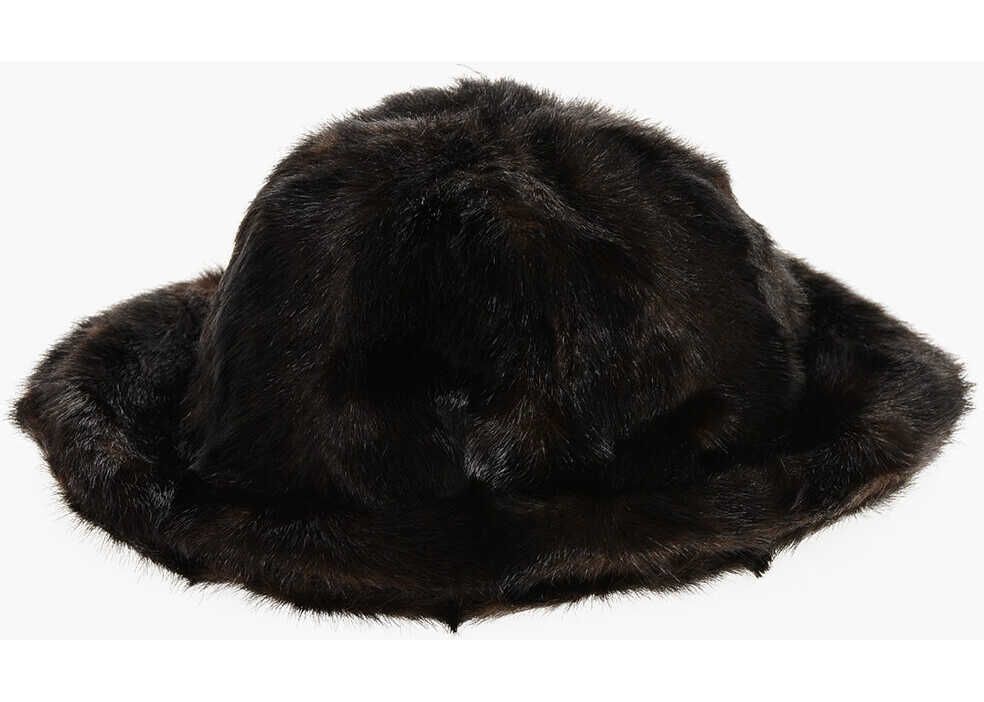Caciuli DSQUARED2 Faux Fur Bucket Hat Brown Barbati (BM 18408100) 1