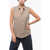 AMI ALEXANDRE MATTIUSSI Viscose Sleeveless Shirt Beige
