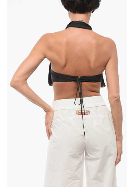 Bluze DSQUARED2 Lace-Up Cut Out Top Black Femei (BM 18408259) 2