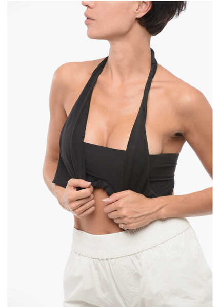 Bluze DSQUARED2 Lace-Up Cut Out Top Black Femei (BM 18408259) 3