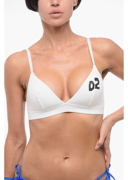 Sutiene DSQUARED2 Two -Tone Triangle Bra With Monogram Black & White Femei (BM 18408292) 1