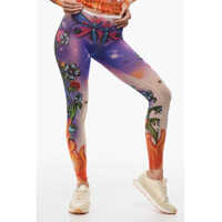 Colanti Abstract-Patterned Sheer Leggigns Femei
