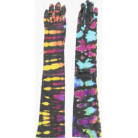 Manusi Tie Dye Effect Warm Leather Gloves Femei