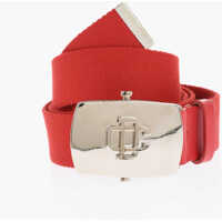 Curele Solid Color Fabric Belt With Silver-Tone Buckle 35Mm Barbati