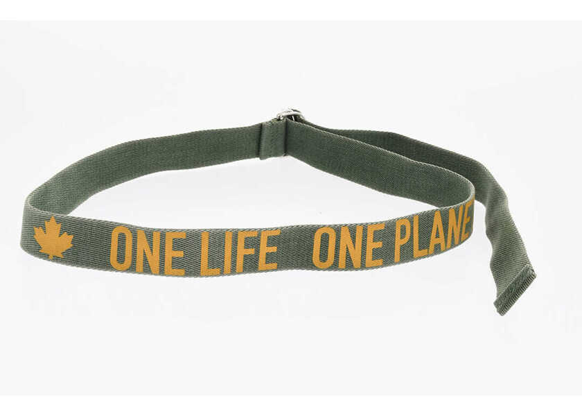 Curele DSQUARED2 Solid-Color Belt One Life One Planet With D-Ring Buckle 40Mm Green Barbati (BM 18408340) 2