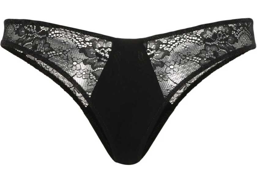 Lenjerie intima DSQUARED2 Cotton Slip With Lace Black Femei (BM 18408349) 2