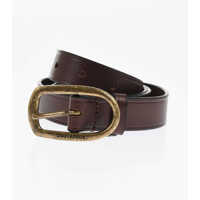 Curele Solid Color Leather Belt With Golden Buckle 25Mm Femei