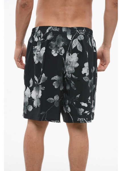 Sorturi de baie Nike Swim Gradient Plant Motif 7 Volley Swim Shorts Black Barbati (BM 18408451) 2