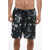 Nike Swim Gradient Plant Motif 7 Volley Swim Shorts Black